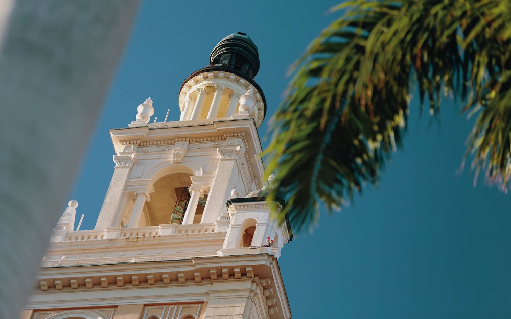Mediterranean bell tower in Coral Gables