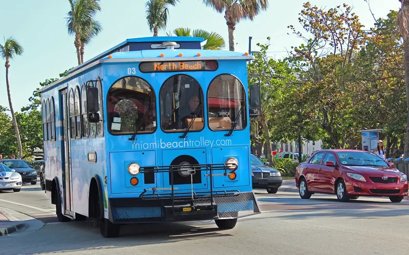 Miami Beach Trolley on the North Beach route