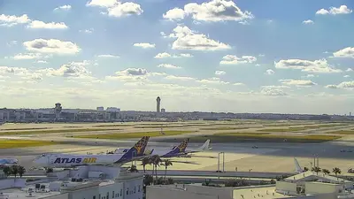 A live view of Miami International Airport