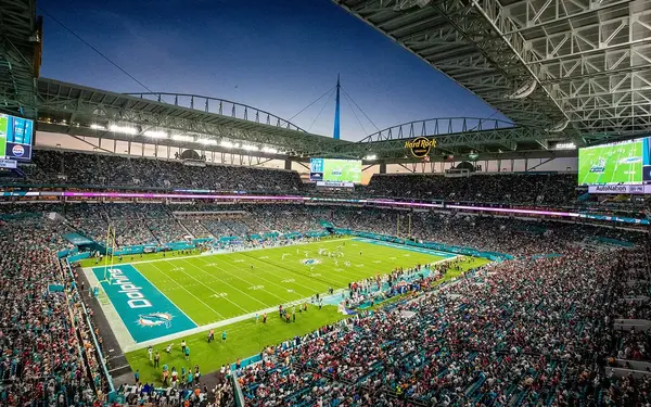 Hard Rock Stadium during a game