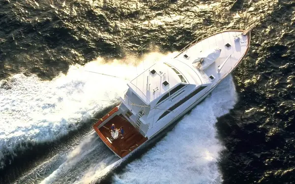 Fishing charter boat in the ocean