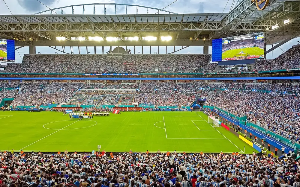 Soccer match at Miami Stadium
