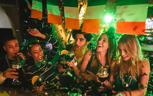 Group of people enjoying St. Patrick’s Day