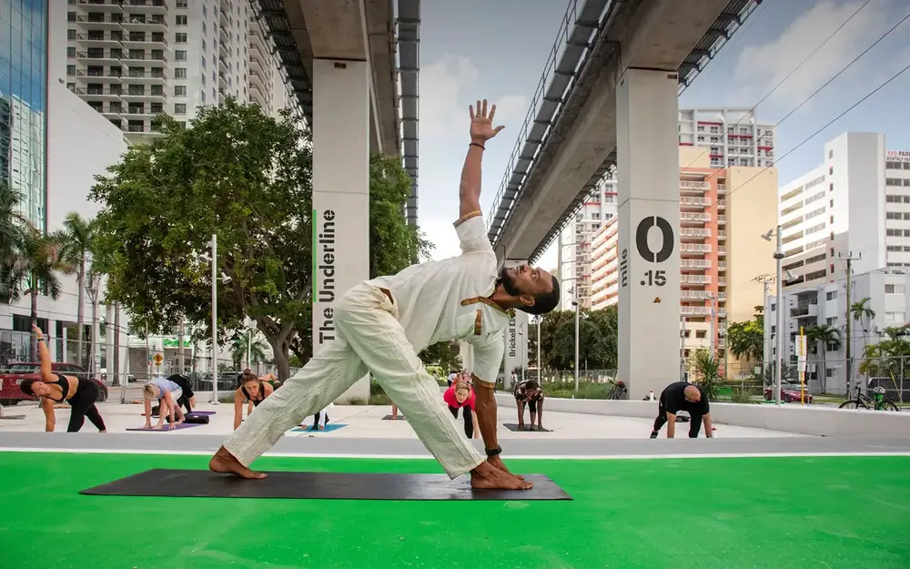 Yoga class at The Underline