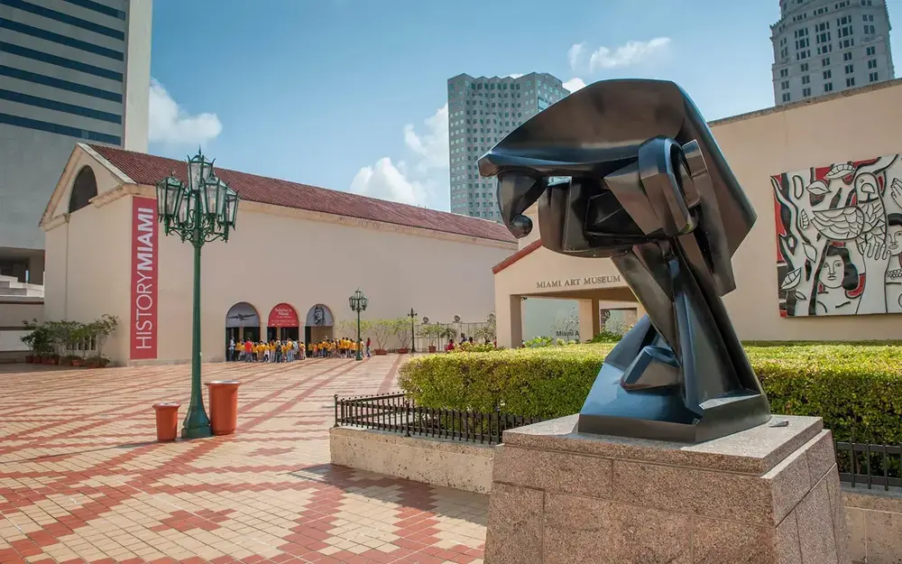 Entrance and Sculpture