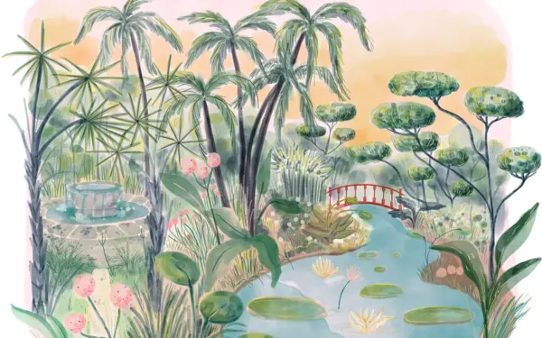Miami Beach Botanical Garden Illustration