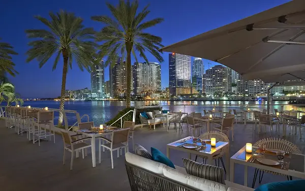 La Mar's outside seating by the water