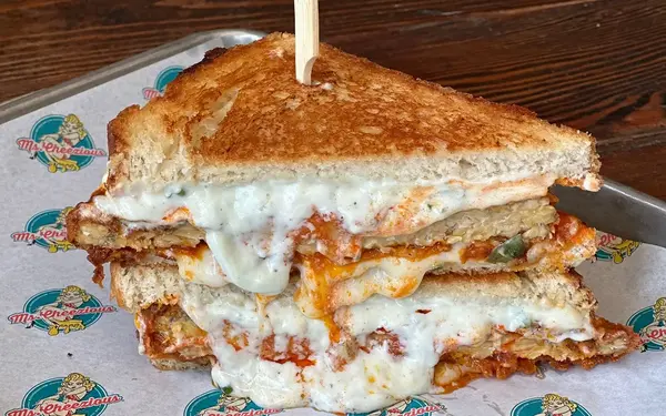 Buffalo chicken melt at Ms Cheezious