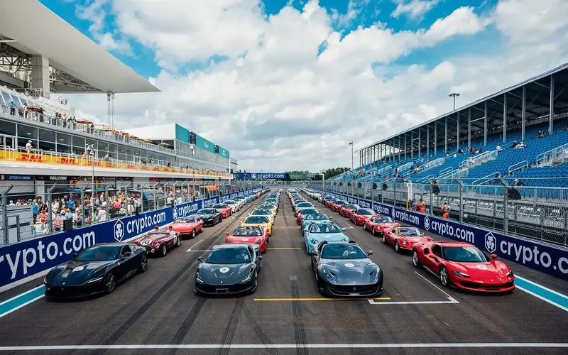 Formula 1 cars on the race track
