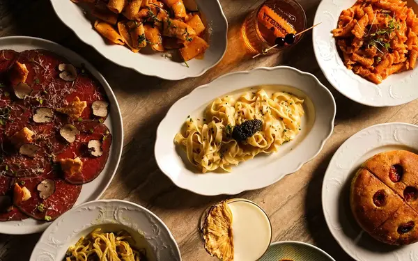 Fresh Italian dishes prepared at Donatella Restaurant