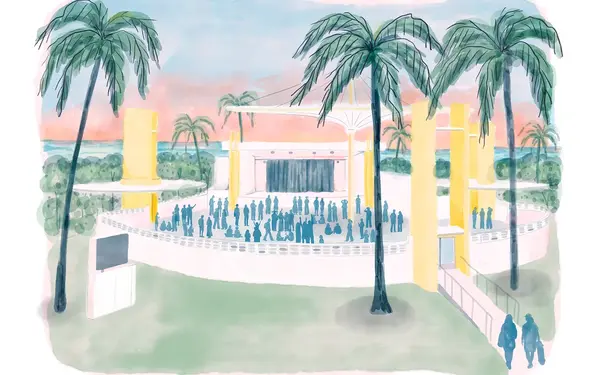 Miami Beach Bandshell Illustration