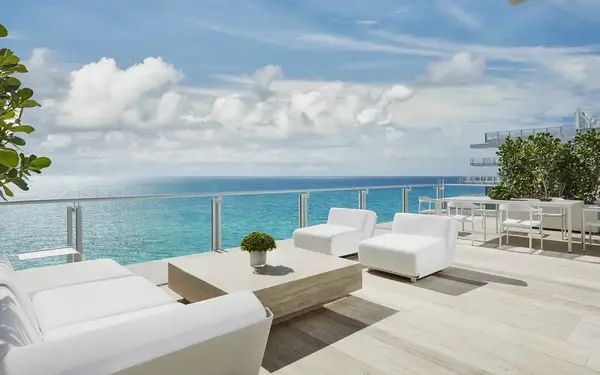 Four Seasons Hotel At The Surf Club rooftop with ocean view