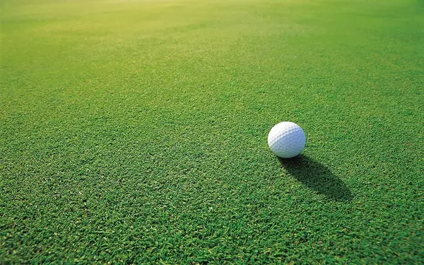 Golf ball on the golf course