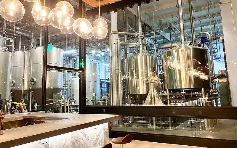 Brewing tanks at Cerveceria La Tropical