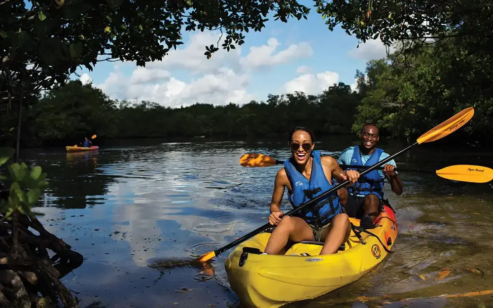 Couple Kayaks at Oleta River State Park
