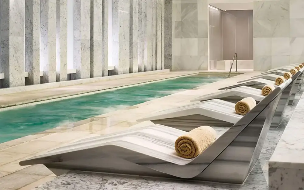 Mineral jet pool at Fontainebleau