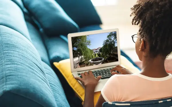 Student with laptop