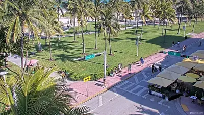 A live view of Ocean Drive, South Beach