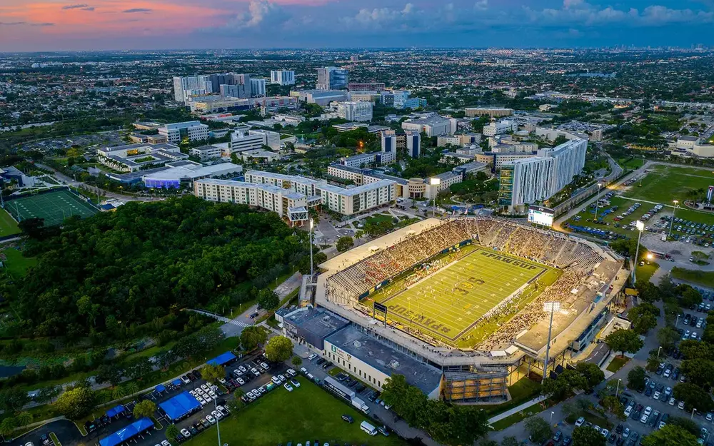 Aerial view of FIU's Pitbull Stadium 