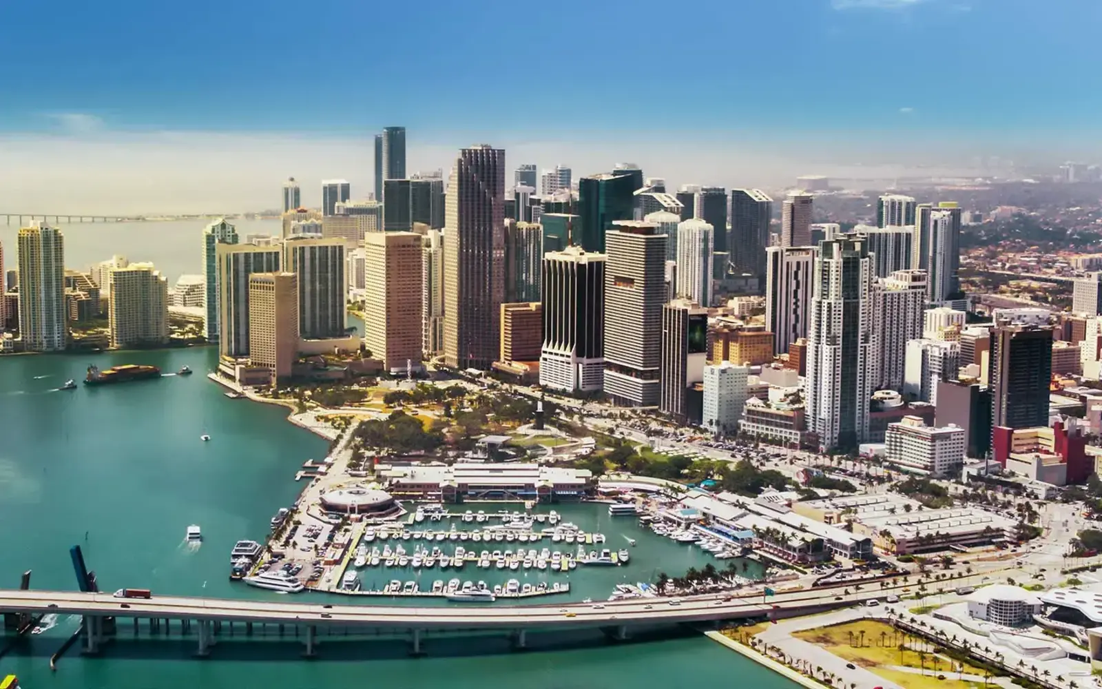 Aerial view of Downtown Miami