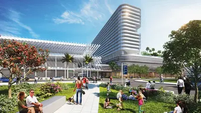 A live view of Grand Hyatt, MBCC HQ Hotel construction