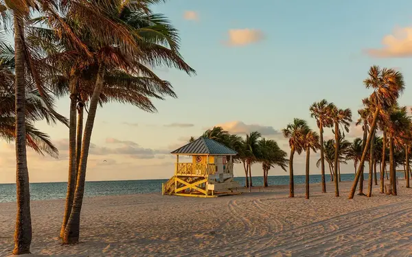 Lifeguard tower on Crandon Beach