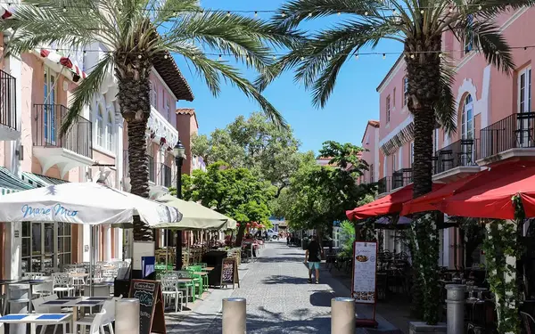 Espanola Way during the day