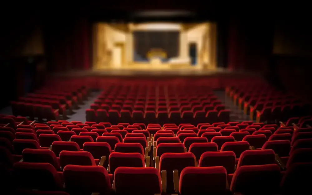 Theater seats and stage