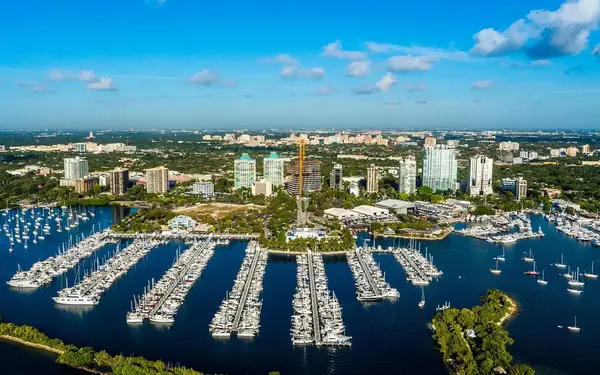 Sailboats at the marina in Coconut Grove