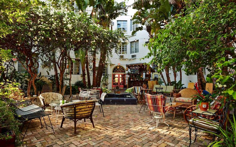 Cozy garden terrace at Broken Shaker