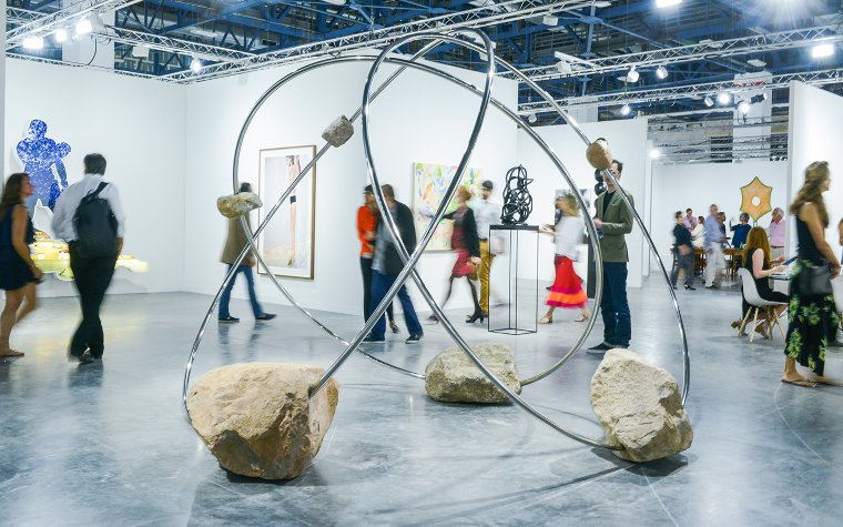 Gallery spaces with sculptures and paintings to explore, Courtesy Art Basel
