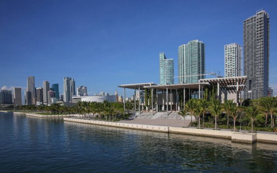 view of PAMM from the bay