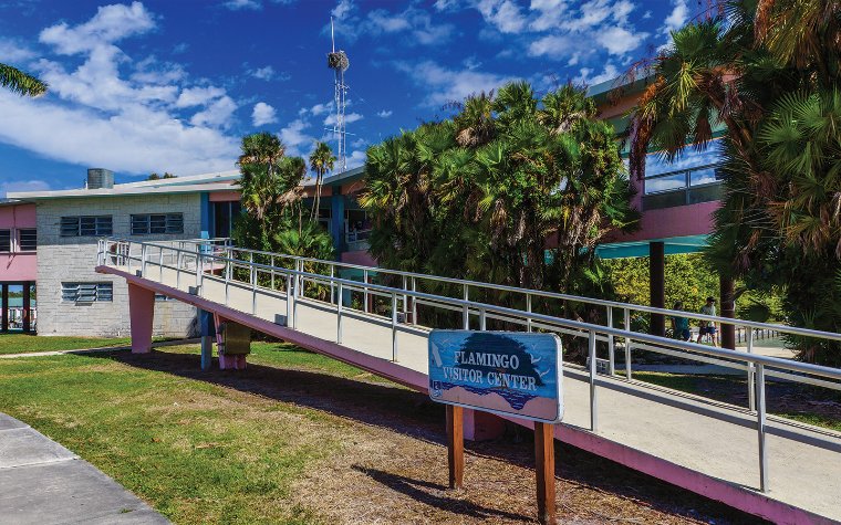 Exterior of the Flamingo Visitor Center