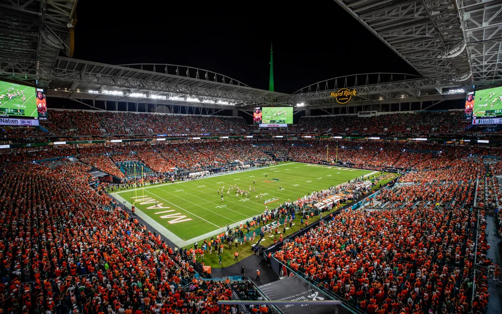 Hard Rock Stadium on game day