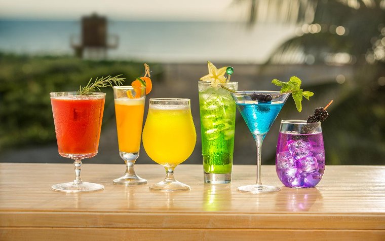Colorful fruity pride cocktails Colorful fruity pride cocktails