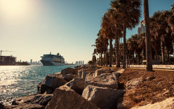 View of PortMiami from South Pointe Park