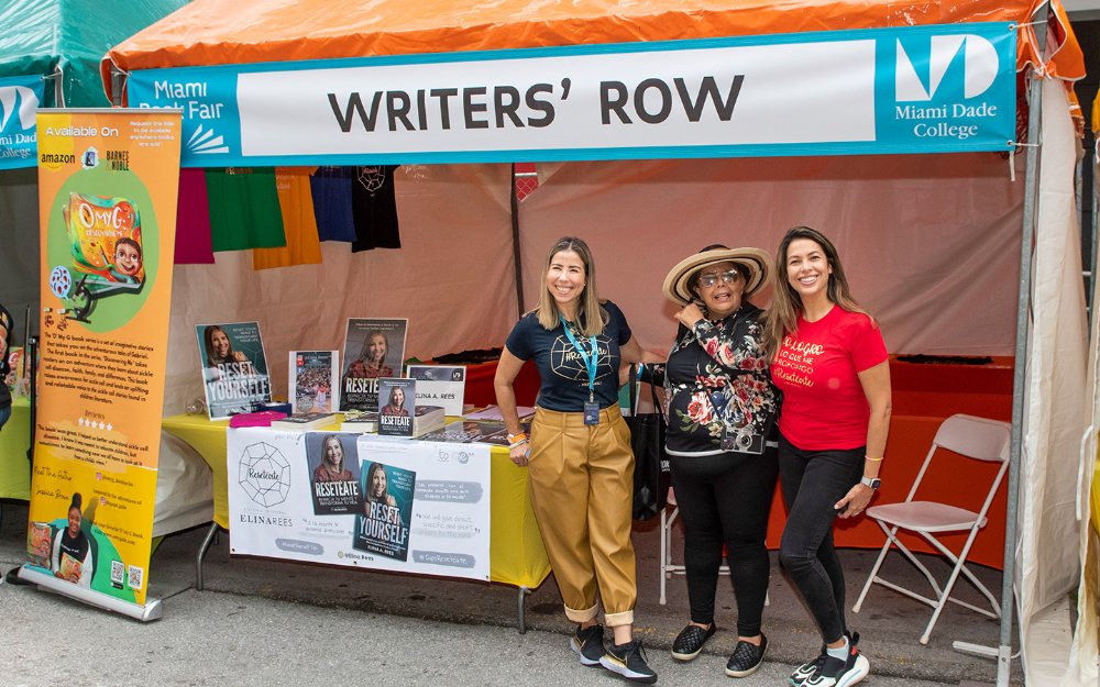 Writers Row tent at Miami Book Fair