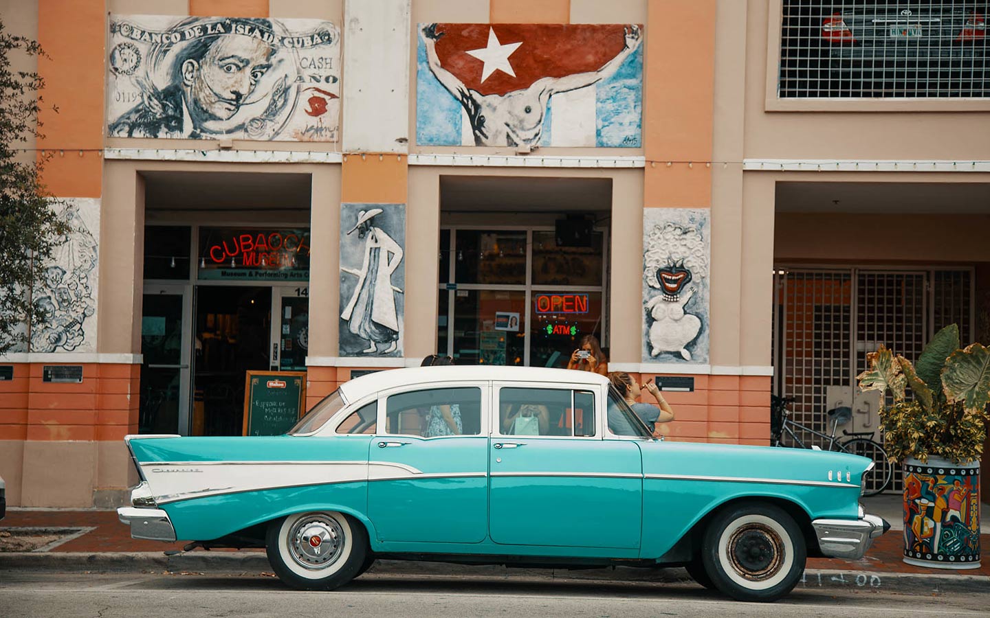 Classic car in front of CubaOcho Classic car in front of CubaOcho