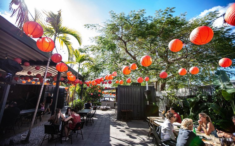 Terrace area at 1-800-LUCKY