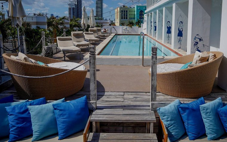 Rooftop pool at The Local House