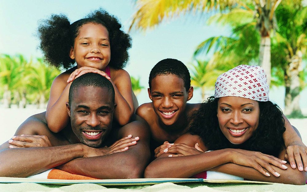 Portrait de famille sur Beach