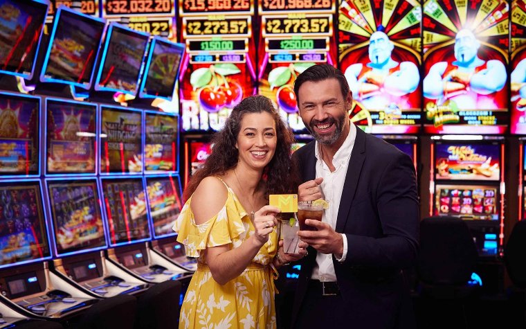 Couple getting ready to gamble at Miccosukee Resort & Gaming Couple getting ready to gamble at Miccosukee Resort & Gaming