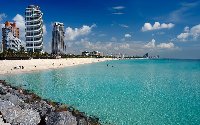 View of South Beach from the jetty rocks