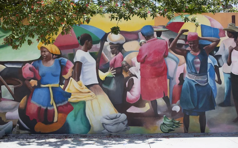Colorful mural in Little Haiti Colorful mural in Little Haiti
