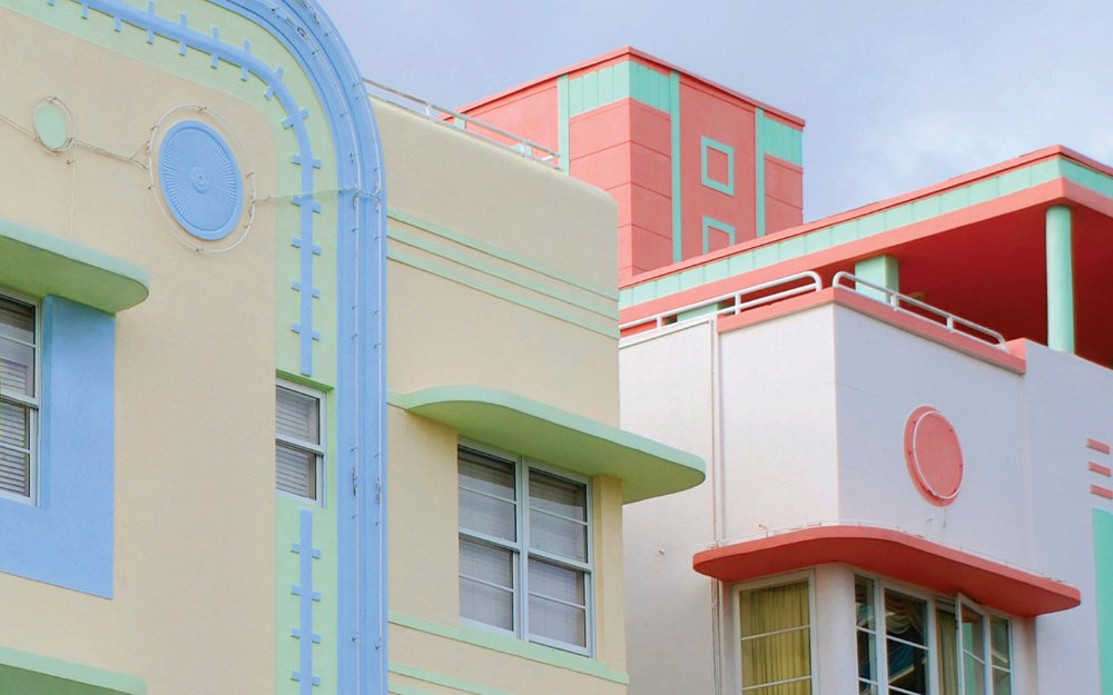 Arquitetura Art Déco em South Beach Ocean Drive