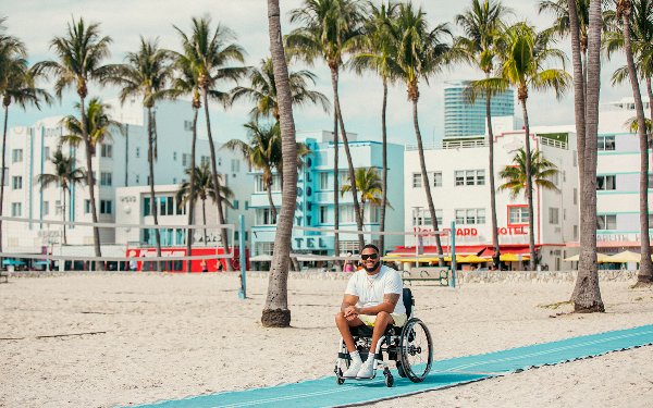 Accessible wheelchair path on South Beach