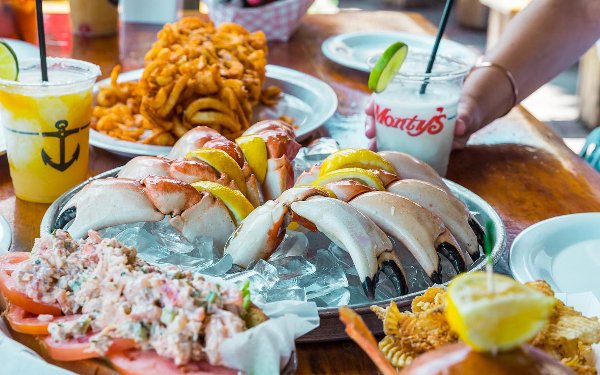  Monty’s crab claws with fries and fresh salad