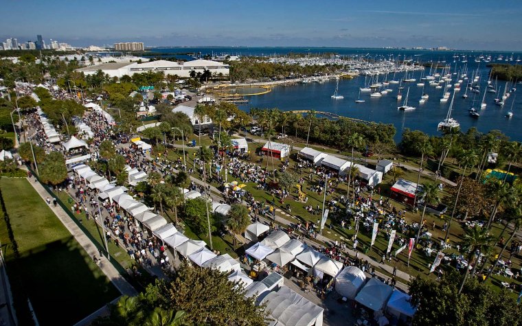 Aerial view of the Coconut Grove Arts Festival