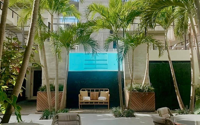 Balfour hotel plunge pool with seating area Balfour hotel plunge pool with seating area