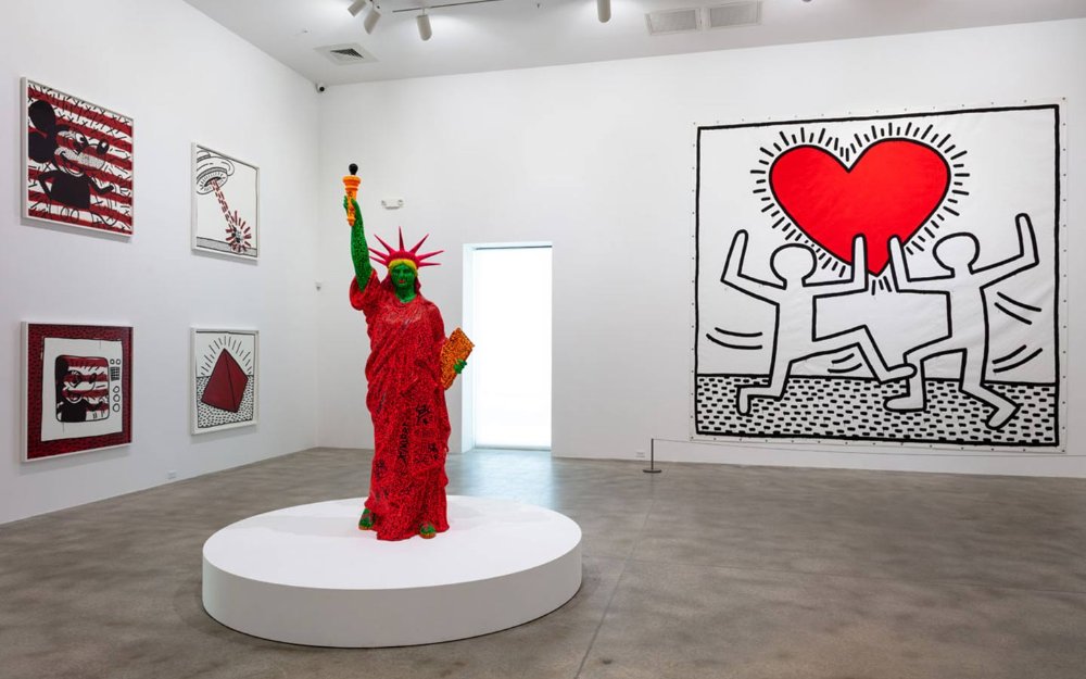的雕像Liberty鲁贝尔博物馆的基思·哈林 (Keith Haring)